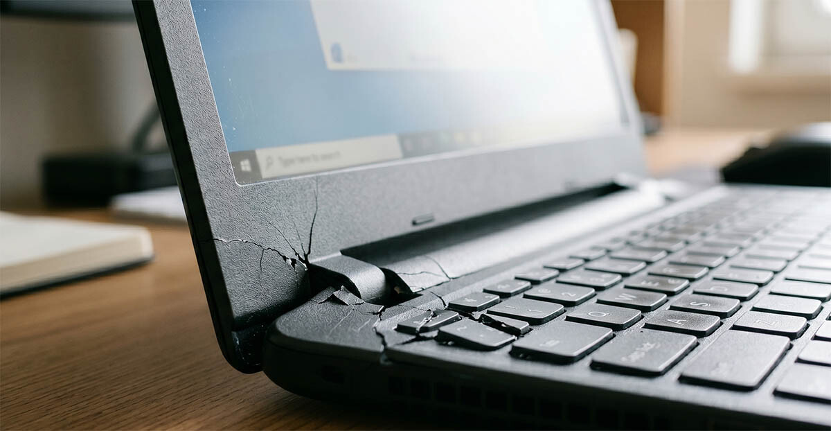 notebook s plastovým tělem
